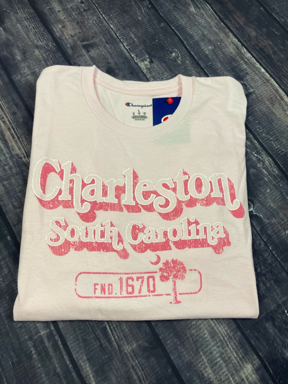 Champion Pink Charleston South Carolina Graphic Tee